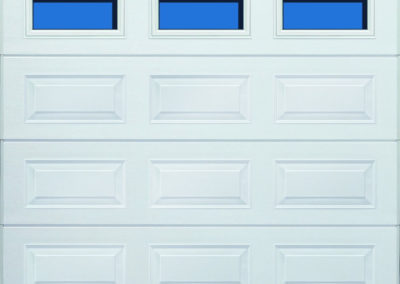 sectional garage door with windows