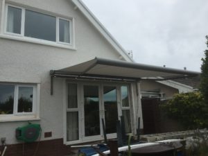 patio awning with lights