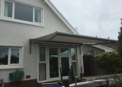 patio awning with lights