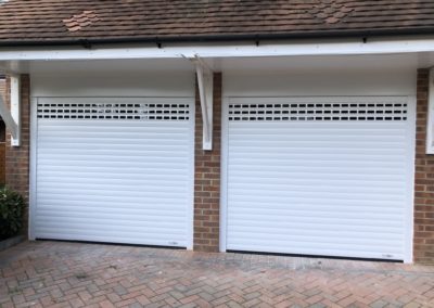 roller garage door with vision slats